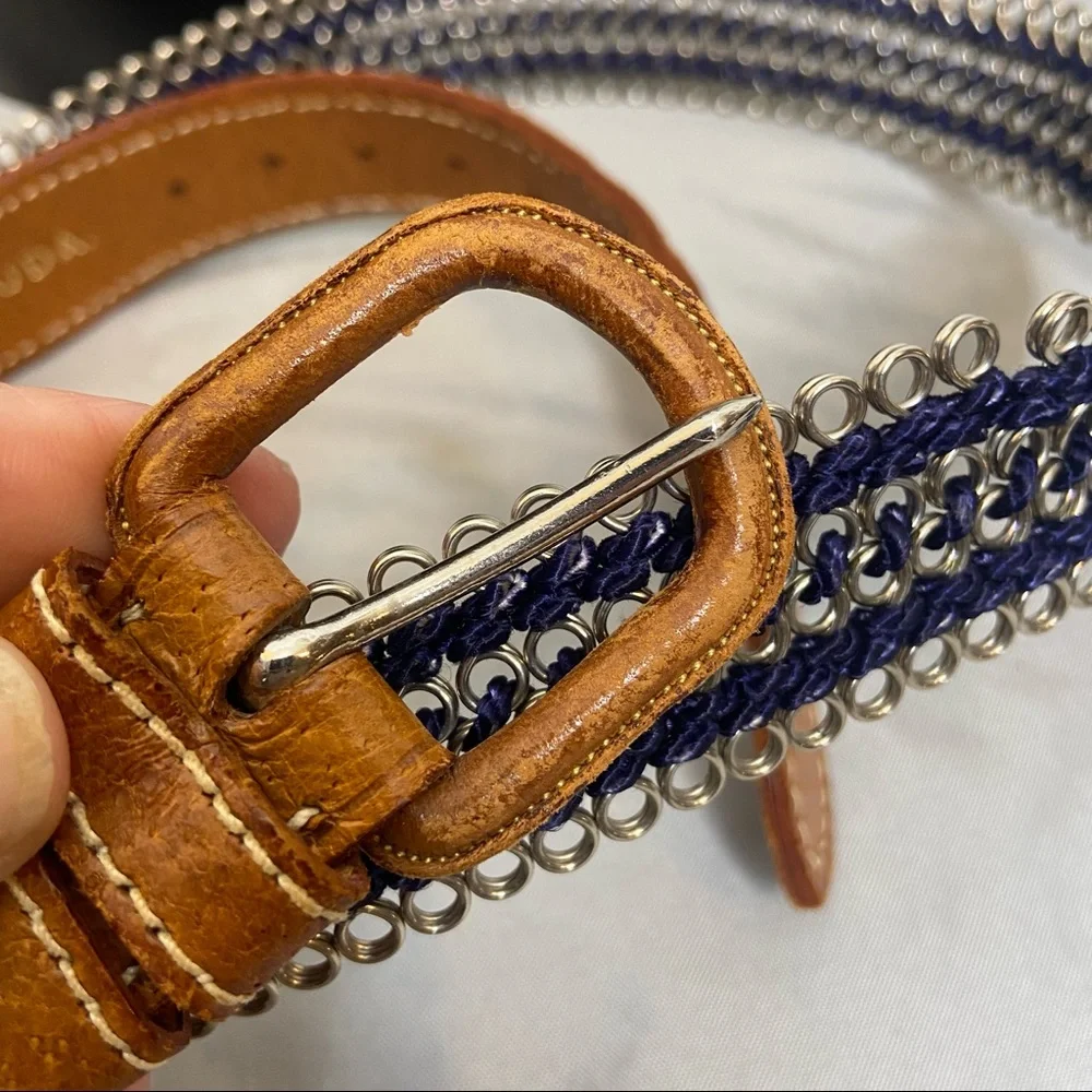 Matin Bermuda blue rope boho XL belt